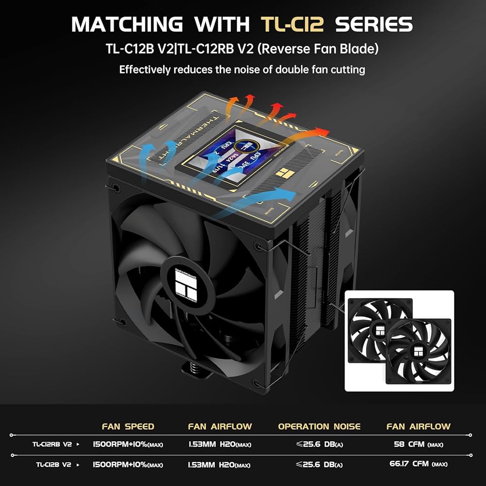 PC用ファン・クーラー BURST ASSASSIN 120 VISION BLACK Burst Assassin 120 Vision BLACK – Thermalright